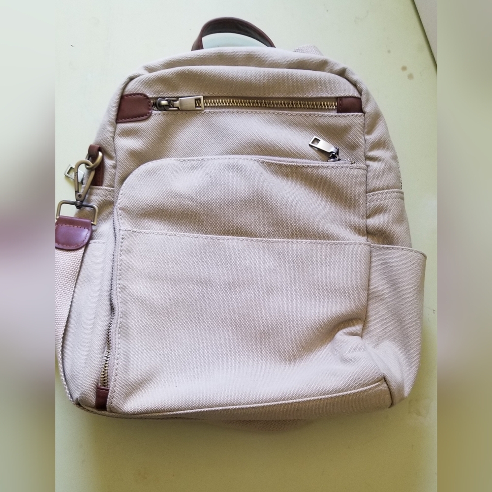 Antik Kraft Cream Canvas Crossbody Bag/Backpack